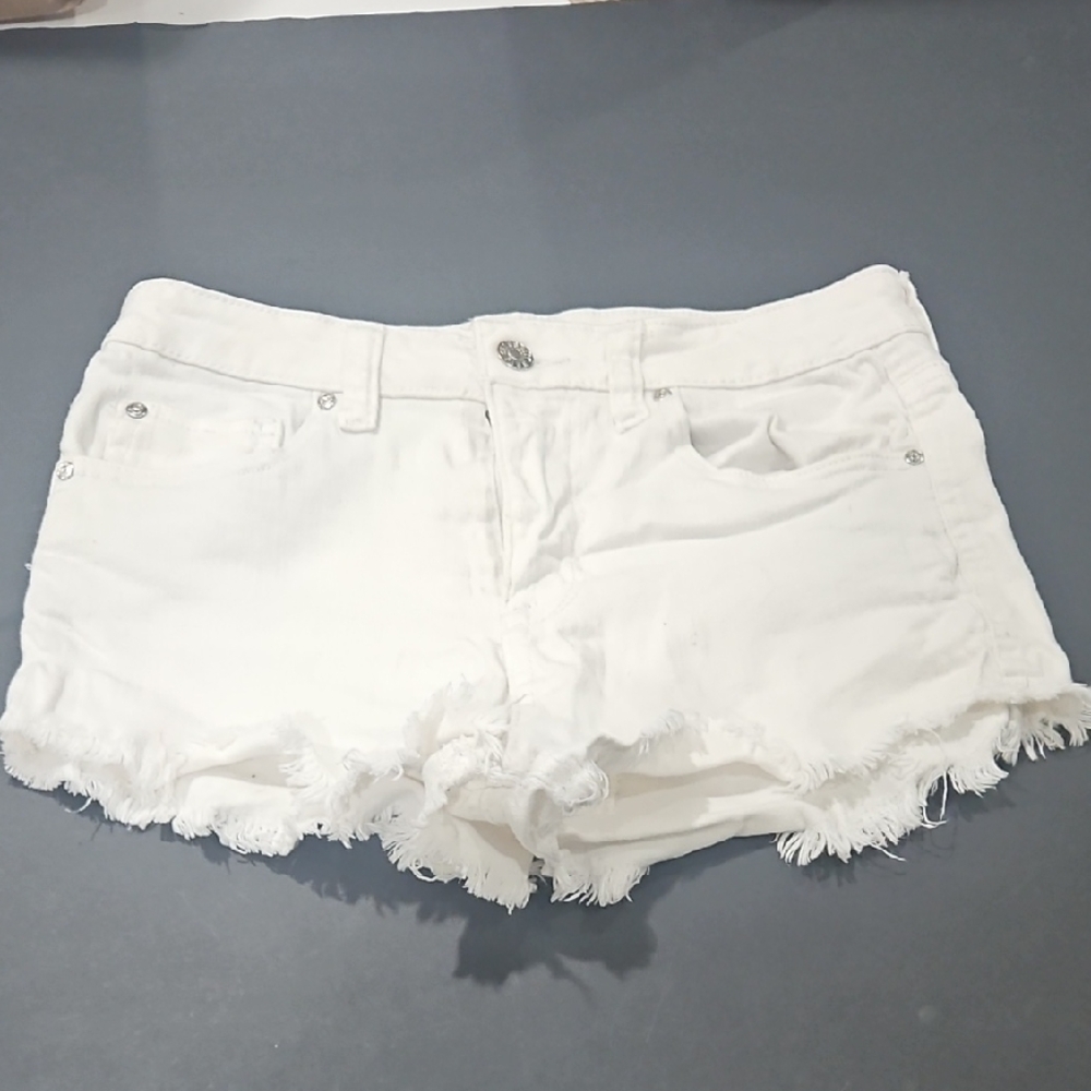 White Cutoff Jean Shorts